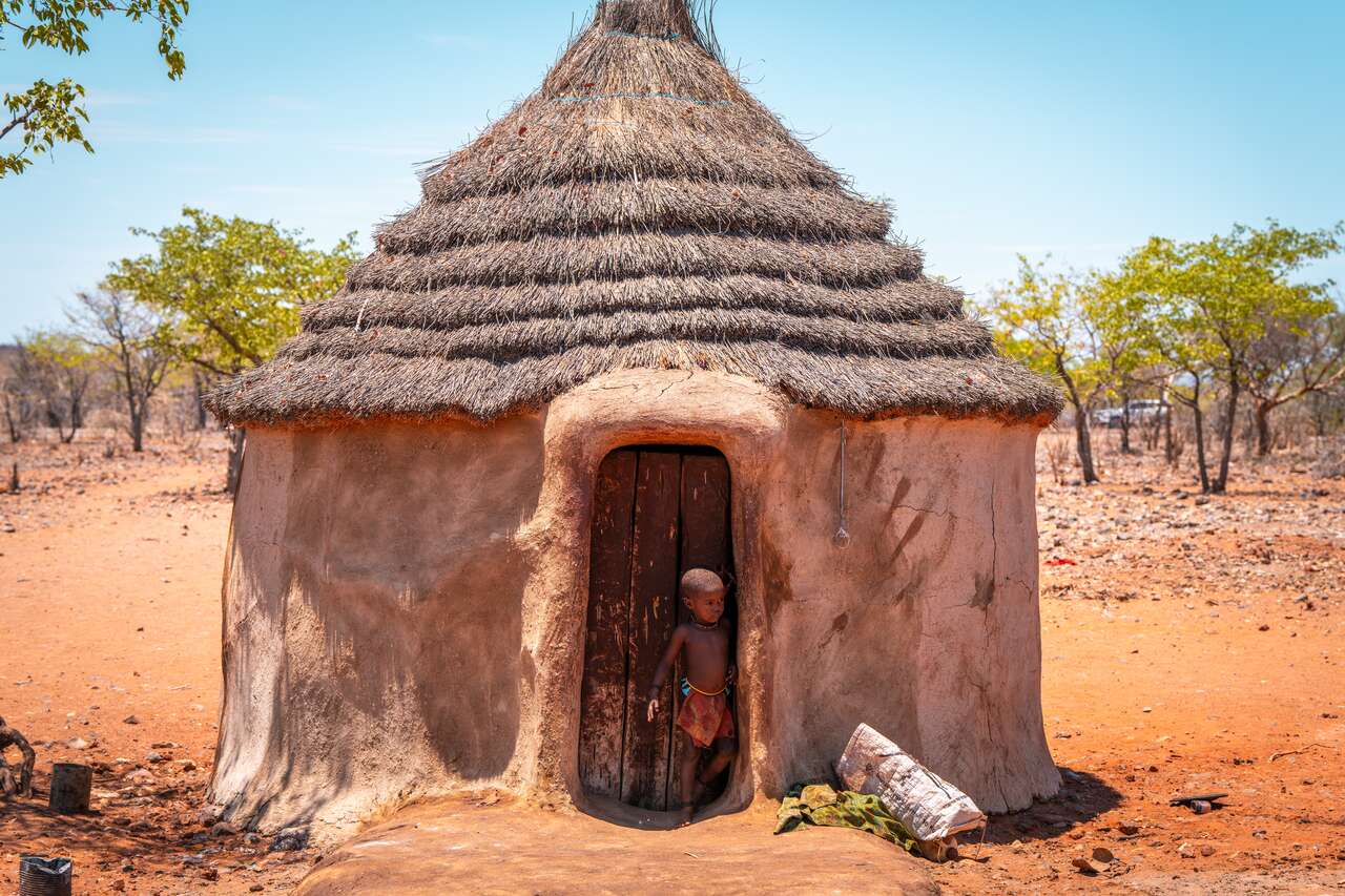 A traditional Himba hut in Kaokoland